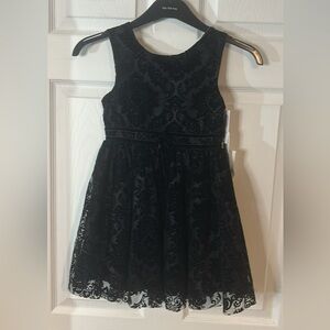 Jessica Simpson Black Floral Lace Kids Dress